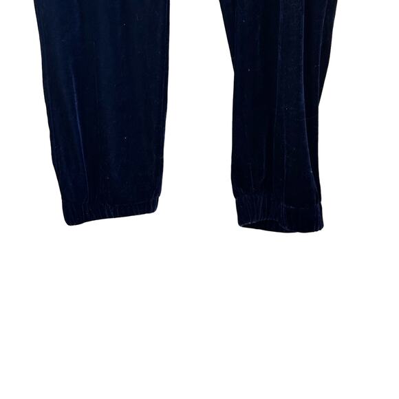 Sabine Blue Velvet Jogger Pants sz L - Picture 4 of 10